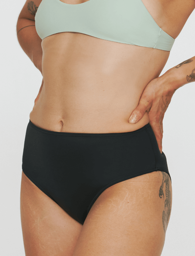 Culotte de bain menstruelle taille haute flux moyen - Océanides🩸🩸