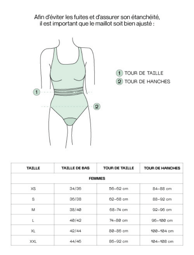 Maillot de bain menstruel une pièce col échancré en V - Néréïdes🩸🩸