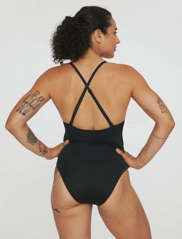 Maillot de bain menstruel une pièce col échancré en V - Néréïdes🩸🩸