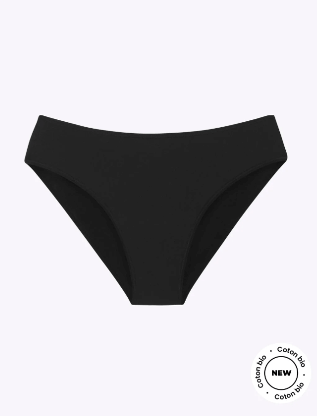 Culotte menstruelle en coton bio noire 🩸🩸🩸