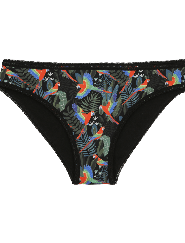 Culotte menstruelle taille basse à motifs colorés - Macao 🩸🩸🩸