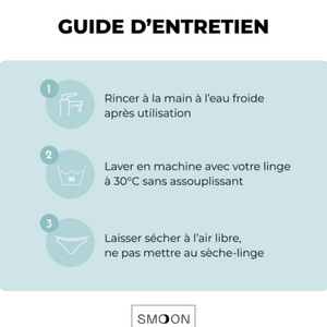 Guide d'entretien des culottes et maillots de bain de Smoon Lingerie